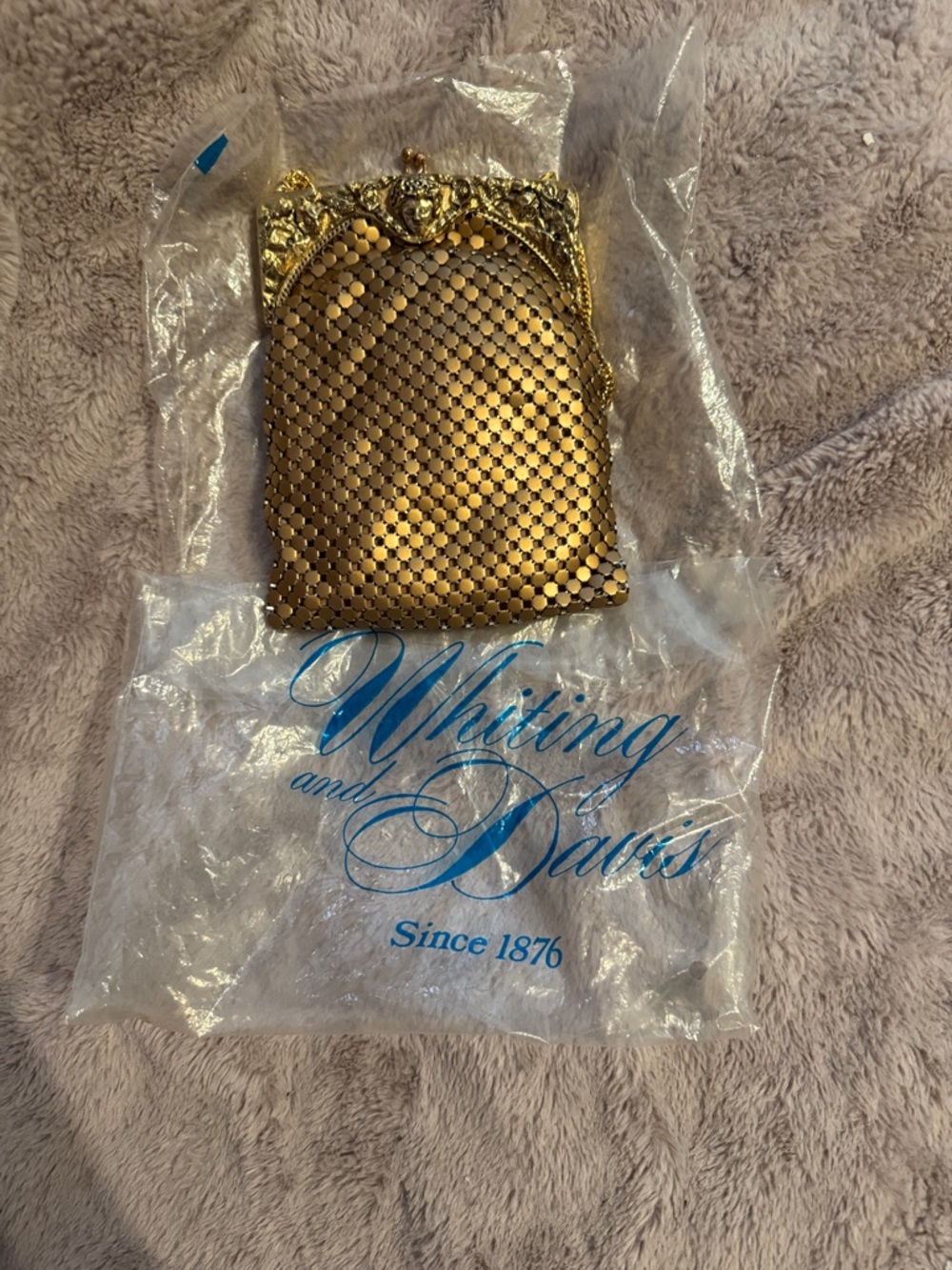 RARE Whiting and Davis mesh bag with face - Picture 3 of 11